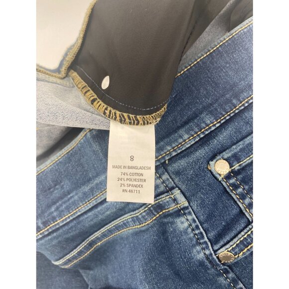 Falls Creek skinny Fit Jeggins Medium Wash Blue Elastic Waist Pull on size 8 - Picture 5 of 5